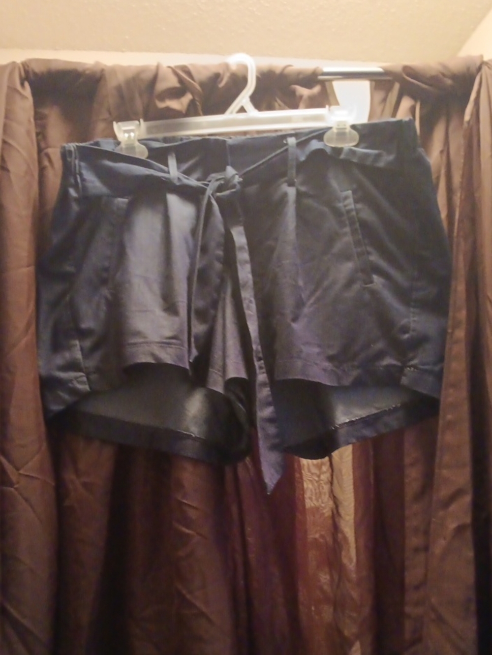 Women’s Navy Tie-Waist Casual Shorts